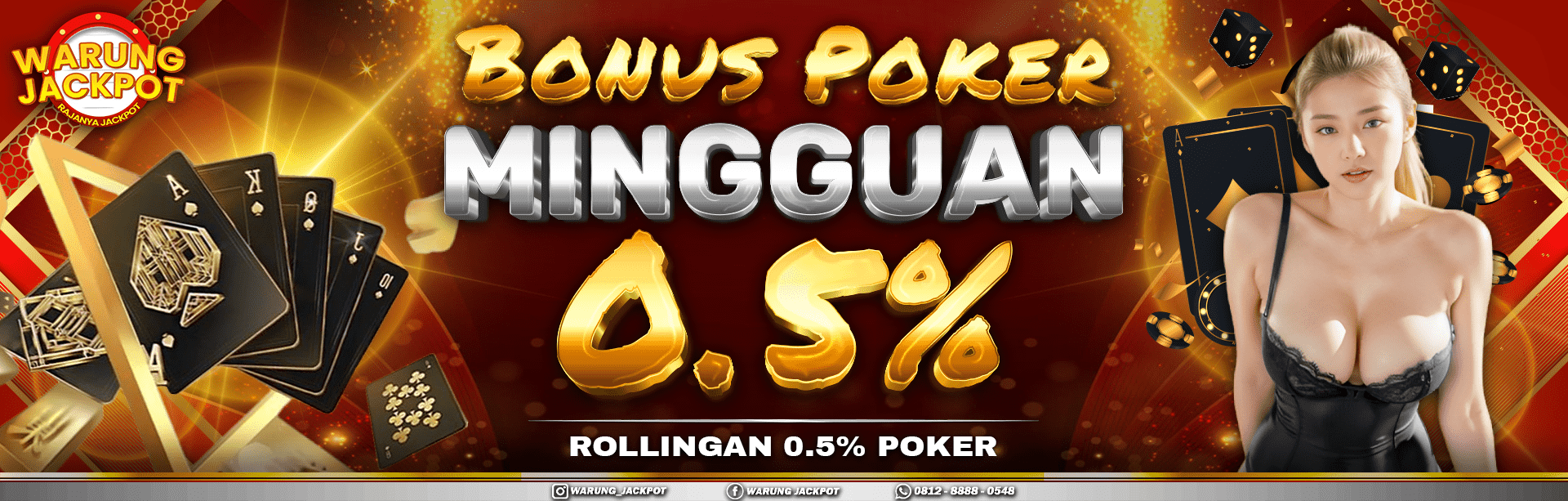 BONUS MINGGUAN ROLLINGAN 0,5% POKER