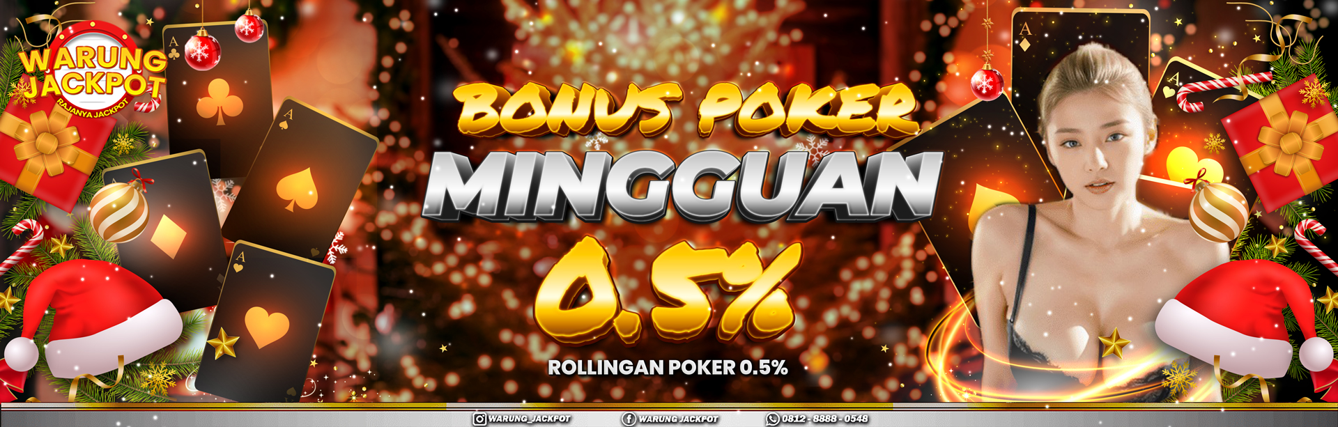 BONUS MINGGUAN ROLLINGAN 0,5% POKER