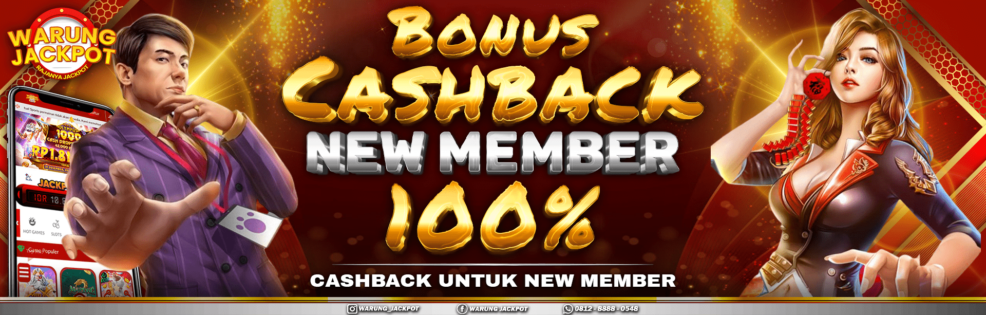 BONUS CASHBACK NEW MEMBER 100%