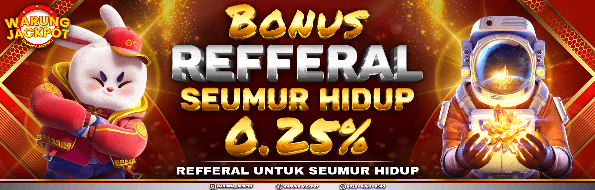 BONUS REFFERAL 0,25% SEMUA GAME