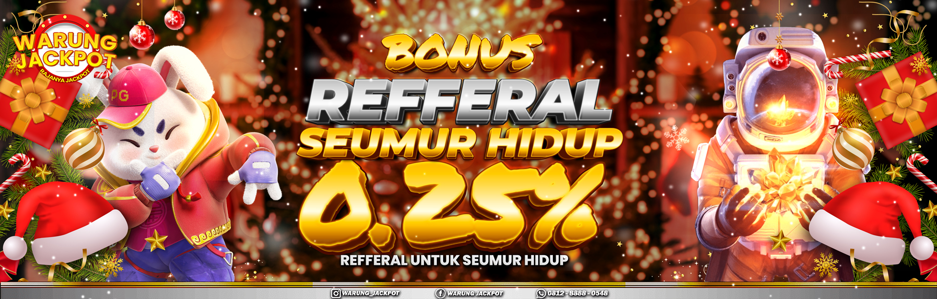 BONUS REFFERAL 0,25% SEMUA GAME