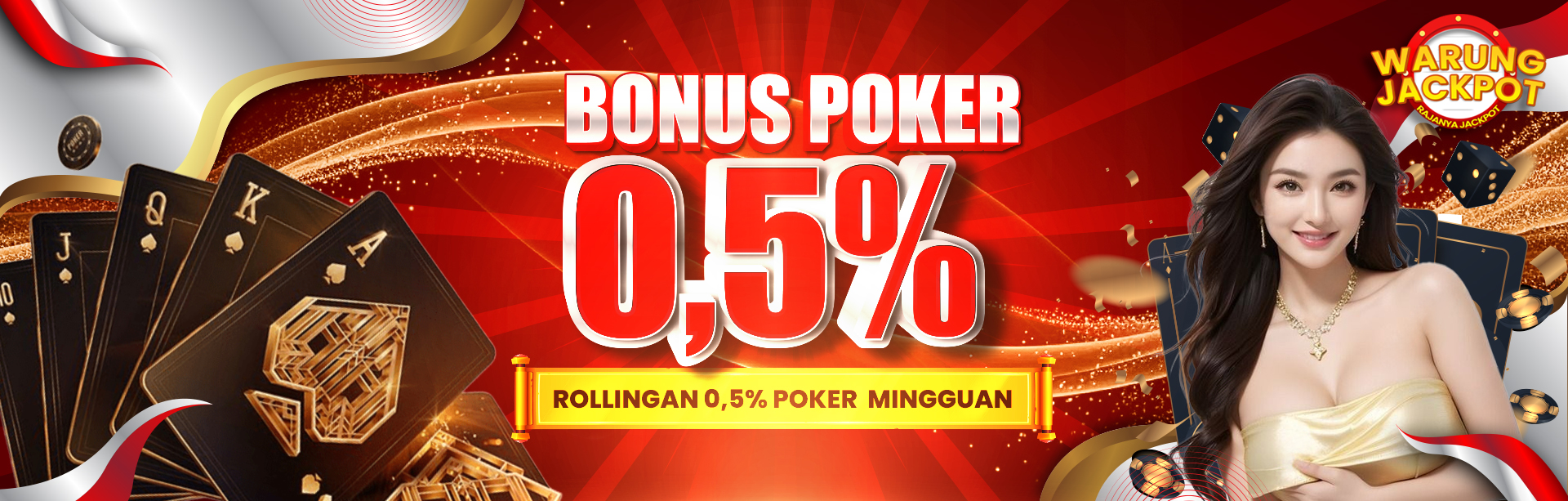 BONUS MINGGUAN ROLLINGAN 0,5% POKER