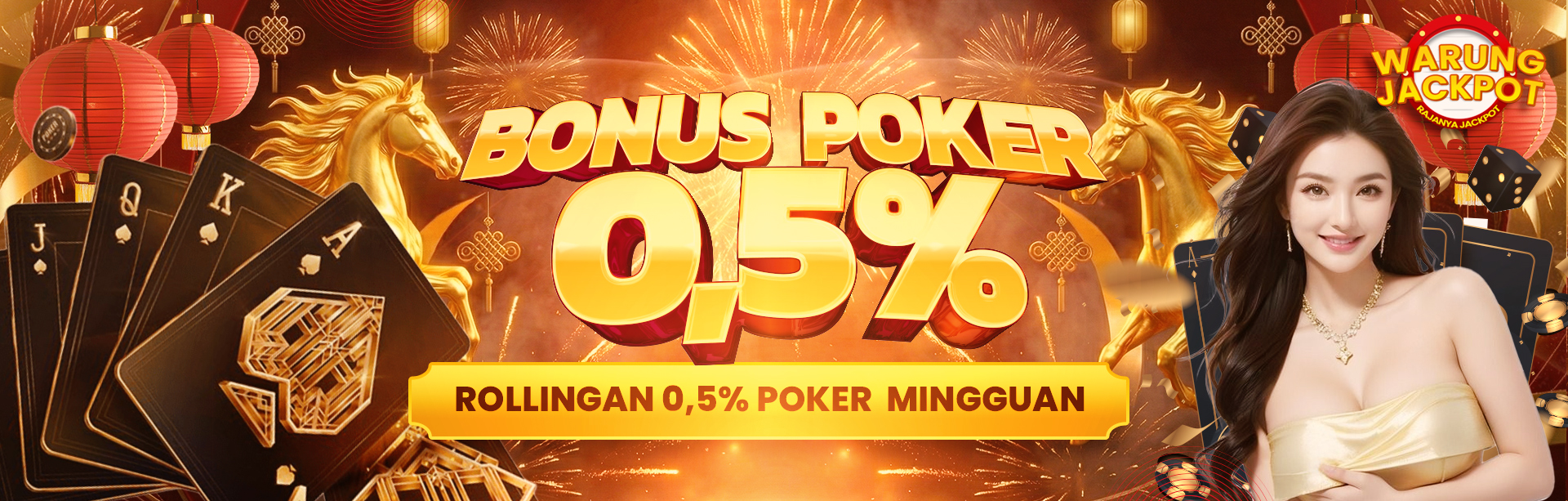 BONUS MINGGUAN ROLLINGAN 0,5% POKER