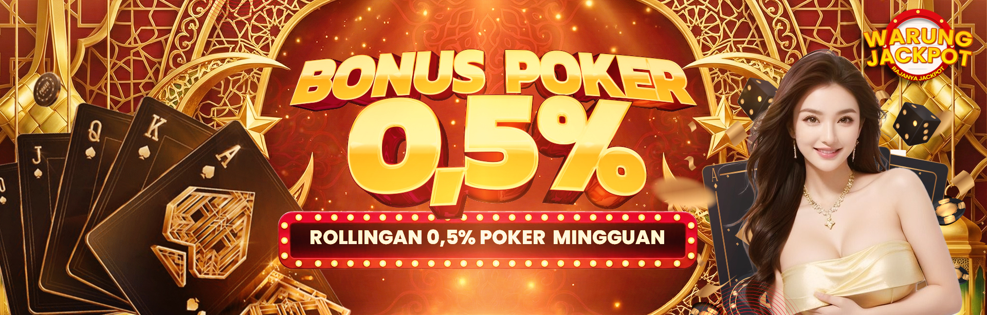 BONUS MINGGUAN ROLLINGAN 0,5% POKER
