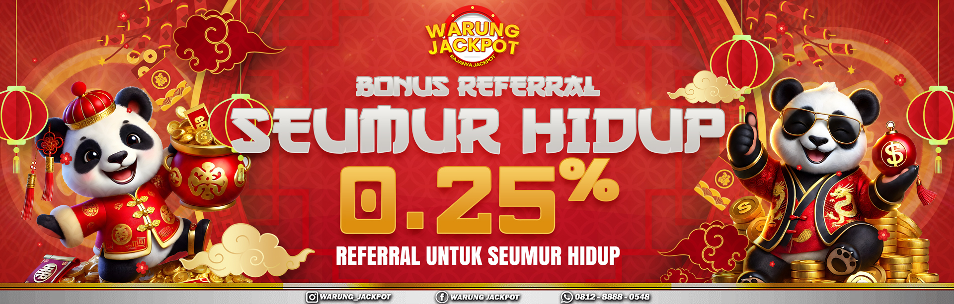 BONUS REFFERAL 0,25% SEMUA GAME