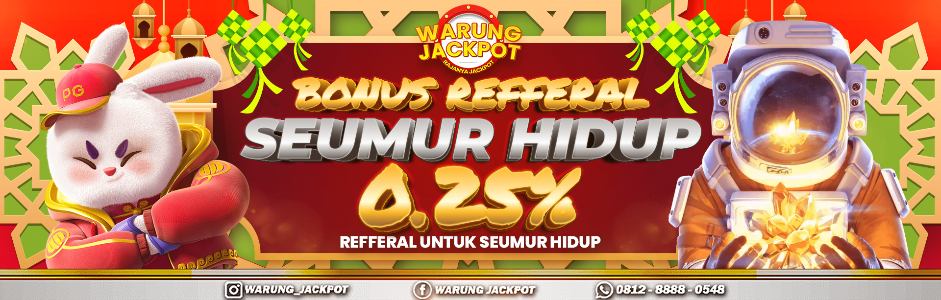 BONUS REFFERAL 0,25% SEMUA GAME