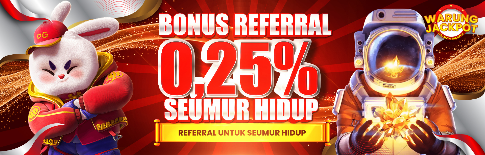 BONUS REFFERAL 0,25% SEMUA GAME